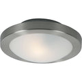 Satin Nickel 1-Light Flush/Wall Mount A606
