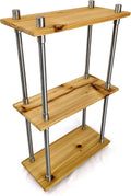 Solid Cedar Wood Stainless Steel Metal Bookcase 16 Inch Wide Z7535