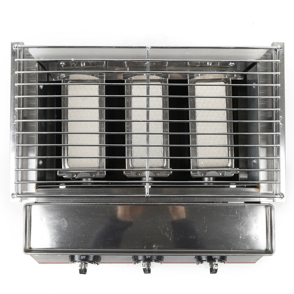 3 Burners Commercial Gas Grill Stainless Steel D657