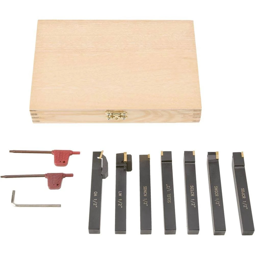 7-Piece Indexable Carbide Set, 1/2-Inch O376401