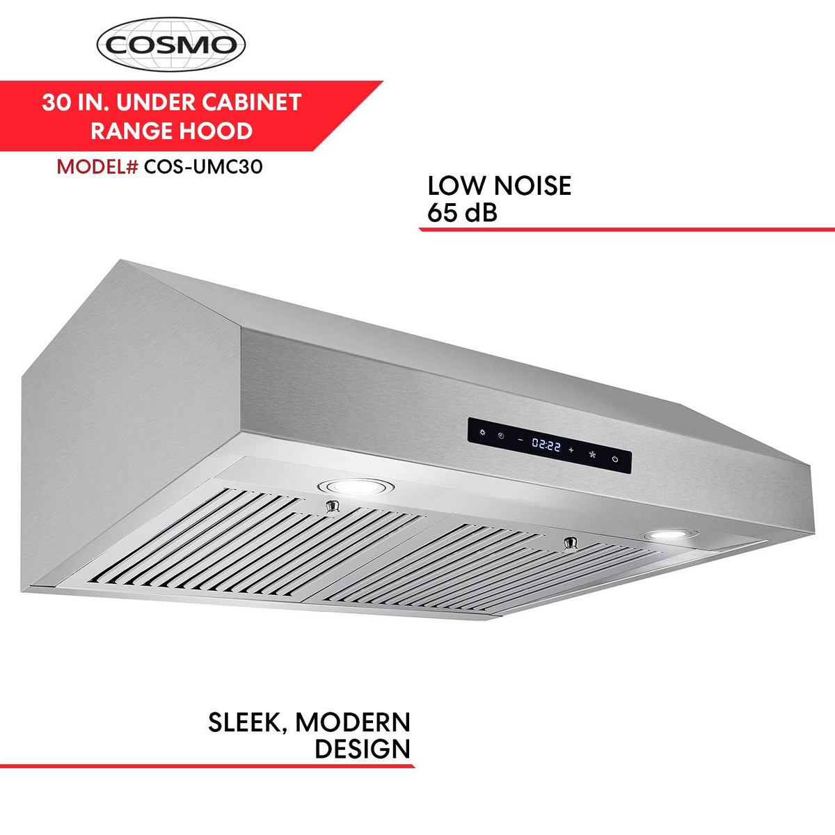 30-Inch 760 CFM Ducted Under Cabinet Stainless Steel Range Hood Q3430