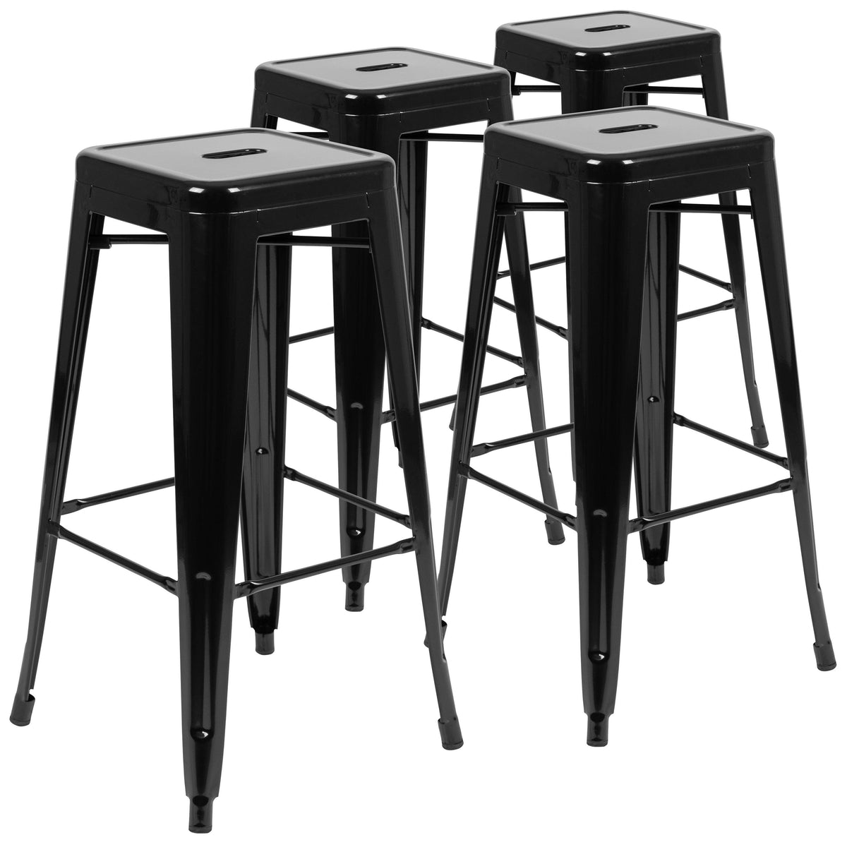 4 Pack 30x22 High Metal Stackable Bar Stool H487
