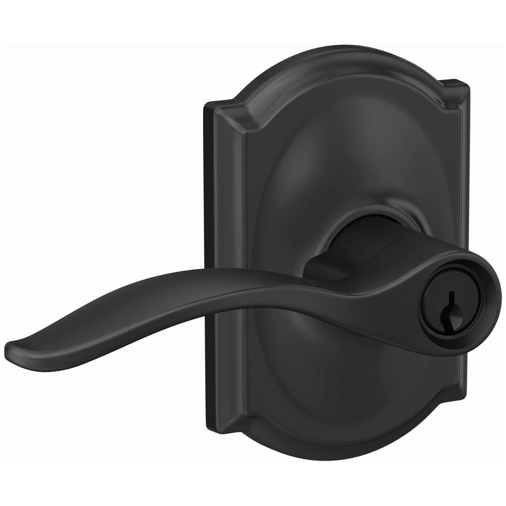 Matte Black Door Lever Set Z3452