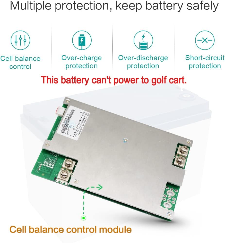 12V 100Ah Lithium Iron Phosphate Deep Cycle Battery Pack with 100A BMS D3670