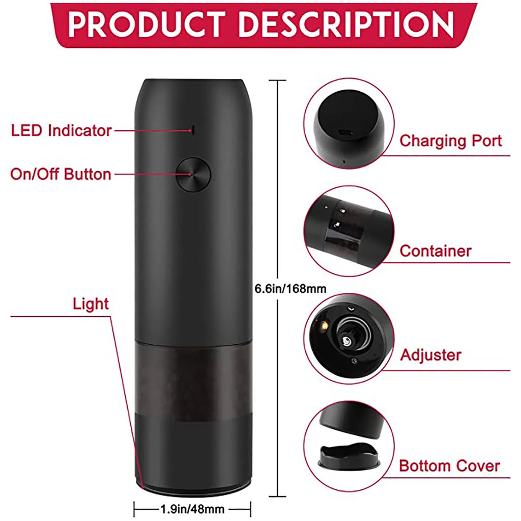 Black Automatic Spice Grinder O417367