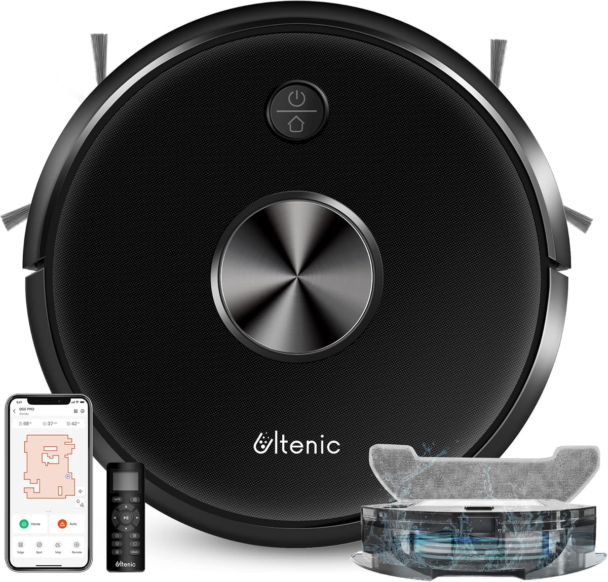 2500Pa Robot Vacuum and Mop with Boundary Strips H761517